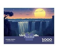 Rompecabezas De 1000 Piezas Para Adolescentes Victoria Falls, ZimbabweZambia Illustration Rompecabezas Para Adolescentes Juego Práctico Desafío Difícil Oferta Como Regalo Para Toda La Familia 52x38cm/