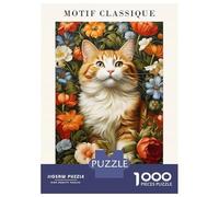 Rompecabezas De 1000 Piezas para Adolescentes Victorian Cute Kitty Rompecabezas para Adolescentes Juego Familiar Mejora La Memoria Cumpleaños Y Navidad 38x26cm/1000pcs