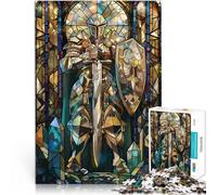Rompecabezas de 1000 piezas para adolescentes, vidrio tintado, Sentinel Spielspielzeug Jedes Stück ist einzigartig Anspruchsvolles Familienspiel75 x 50 cm