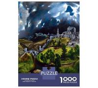 Rompecabezas De 1000 Piezas para Adolescentes View of Toledo by El Greco Rompecabezas para Adolescentes Juguetes Antiestrés Regalos para Mujeres Regalos para Reducir El Estrés 52x38cm/1000pcs