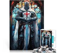 Rompecabezas de 1000 Piezas para Adolescentes Vigilia de los Caballeros Templarios Juguetes de Juego Juego de desafío único 52x38cm