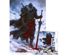 Rompecabezas de 1000 Piezas para Adolescentes Viking Berserk Snow Knight Juguetes de Bricolaje Grandes Regalos y Juguetes Juego Educativo Que Ayuda a ejercitar el Cerebro tamaño 50x75cm