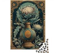 Rompecabezas De 1000 Piezas para Adolescentes Vintage Art Nouveau Poster Rompecabezas para Adultos Juguete Decoración De Pared Mejora La Memoria Desafío Educativo 52x38cm/1000pcs