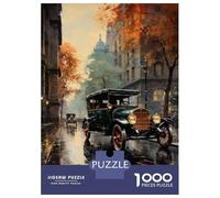 Rompecabezas De 1000 Piezas para Adolescentes Vintage Car Art Print Rompecabezas para Adultos Juego De Ingenio Desafío Difícil Cumpleaños 70x50cm/1000pcs