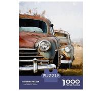 Rompecabezas De 1000 Piezas para Adolescentes Vintage Car in The Field Rompecabezas para Adultos Juguetes Antiestrés Regalos De Desafío Difícil para Amigos Y Familiares 52x38cm/1000pcs
