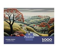 Rompecabezas De 1000 Piezas para Adolescentes Vintage Car Road Trip Rompecabezas para Adultos Juego Práctico Pero Divertido Y Humorístico Regalos para Reducir El Estrés 52x38cm/1000pcs