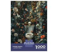 Rompecabezas De 1000 Piezas para Adolescentes Vintage Dark Toilett Rompecabezas Juego De Ingenio Decoración De Pared Regalos De Cumpleaños Y Únicos 52x38cm/1000pcs