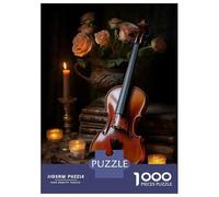 Rompecabezas De 1000 Piezas para Adolescentes Vintage Violin Still Life Rompecabezas para Adultos Juegos Relajantes Regalos para Mujeres 70x50cm/1000pcs