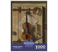 Rompecabezas De 1000 Piezas para Adolescentes Violin and Musical Instruments Rompecabezas para Adultos Juegos Relajantes Mejora La Memoria Ayuda A Ejercitar El Cerebro 52x38cm/1000pcs