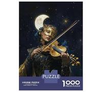 Rompecabezas De 1000 Piezas para Adolescentes Violinist Under The Moon Rompecabezas Juegos Relajantes Decoración De Pared Regalos para Amigos Y Familiares 38x26cm/1000pcs