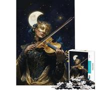 Rompecabezas de 1000 Piezas para Adolescentes Violinista bajo la Luna Rompecabezas de 1000 Piezas para decoración del hogar Juguetes para decoración de Pared Oferta Toda
