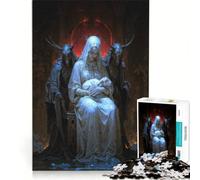 Rompecabezas de 1000 Piezas para Adolescentes Virgen con Cordero y Demonios decoración de Pared Regalo de cumpleaños para Fortalecer el Amor Entre Parejas 38x52cm