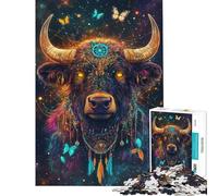 Rompecabezas de 1000 Piezas para Adolescentes Visión del Toro Estrellado Juegos Divertidos Juguetes Adictivos para Cultivar la Paciencia Regalos de Cumpleaños Adecuado para Parejas (tamaño 38x52cm)