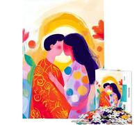Rompecabezas de 1000 Piezas para Adolescentes Visión fauvista vívida de El Beso Juegos relajantes Juguetes adictivos para Cultivar la Paciencia Gran Regalo Un desafío difícil (Tamaño 50x75cm)
