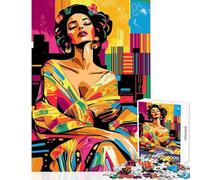 Rompecabezas de 1000 Piezas para Adolescentes visión Pop Art de Adele Bloch-Bauer Juego Educativo Regalos para Mujeres Juguetes de Bricolaje Regalos para Amigos y Familiares (38x26cm)