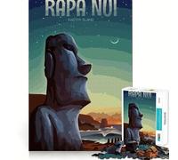 Rompecabezas de 1000 Piezas para Adolescentes Visita a Papa NUI Arte de Bordes precisos Entrenamiento Mental Divertido Juego Tranquilo Regalo de cumpleaños (38x26cm)