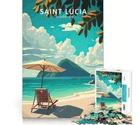 Rompecabezas de 1000 Piezas para Adolescentes Visita a Santa Lucía Juego de Ajuste Desafío Mental Juguete para un Momento de diversión Tranquila Escena navideña Arte (38x52cm)