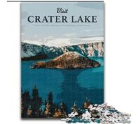 Rompecabezas de 1000 Piezas para Adolescentes: Visita al Lago del cráter, un desafío difícil para aliviar el estrés, Regalo de Amigo Secreto para Mayores de 14 años, 26x38cm