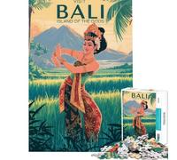 Rompecabezas de 1000 Piezas para Adolescentes Visita Bali la Isla de los Dioses Rompecabezas para Adultos Juego de ingenio Que Mejora la Memoria Un Reto para completar (Tamaño 38x26cm)