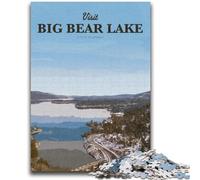 Rompecabezas de 1000 Piezas para Adolescentes, Visita Big Bear Lake para Mayores de 14 años Regalos interesantes para Reducir el estrés para Amigos y Familiares (tamaño 50x75cm)