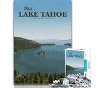 Rompecabezas de 1000 Piezas para Adolescentes, Visita el Lago Tahoe, para Adultos, 1000 Piezas, Juego Familiar, antiestrés, desafío difícil, Grandes Regalos y Juguetes, 75x50cm