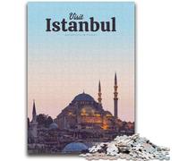 Rompecabezas de 1000 Piezas para Adolescentes Visita Estambul para Mayores de 14 años Juego único Juegos Familiares Regalos de cumpleaños y Navidad (tamaño 38x26cm)