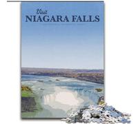 Rompecabezas de 1000 Piezas para Adolescentes: Visita Las Cataratas del Niágara, un desafío difícil para aliviar el estrés, Regalo de Amigo Secreto para Mayores de 14 años, 26x38cm