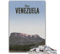 Rompecabezas de 1000 Piezas para Adolescentes Visita Venezuela para más de 14 Juegos únicos Juegos Familiares Regalos de cumpleaños y Navidad (tamaño 50x75cm)
