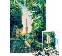 Rompecabezas de 1000 Piezas para Adolescentes Vista a la Torre de Tokio Rompecabezas para Adultos Juguetes de Bricolaje Carrera de Velocidad Manual Oferta como Regalo para Toda la Familia (50x75cm)