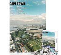 Rompecabezas de 1000 Piezas para Adolescentes Vista aérea del Estadio de Ciudad del Cabo Juguetes de Bricolaje Grandes Regalos y Juguetes Juego Educativo interacción Entre Padres e Hijos 38x52cm