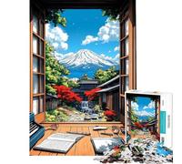 Rompecabezas de 1000 Piezas para Adolescentes Vista de montaña Japonesa Paisaje japonés Rompecabezas práctico para Adolescentes Juego de construcción de Patrones Regalos para Amigos y Familiares