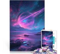 Rompecabezas de 1000 Piezas para Adolescentes Vista de Saturno Desde un Planeta Aprendizaje Educativo Regalo para cumpleaños 75x50cm