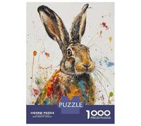 Rompecabezas De 1000 Piezas para Adolescentes Vivid Hare Splatter Rompecabezas para Adultos Juego Práctico Pero Divertido Y Humorístico Regalos para Reducir El Estrés 38x26cm/1000pcs