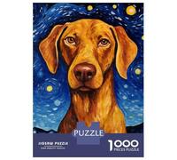 Rompecabezas De 1000 Piezas para Adolescentes Vizsla Dog Starry Night Rompecabezas para Adultos Juguetes Antiestrés Difícil Difícil Cumpleaños Y Navidad 38x26cm/1000pcs