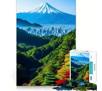 Rompecabezas de 1000 Piezas para Adolescentes Volcán majestuoso,Horizonte Urbano,Corte Suave,Juguete para ejercitar la Mente,Tiempo de Juego Relajante,Actividad de cumpleaños (50x75cm)