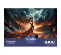 Rompecabezas De 1000 Piezas para Adolescentes Volcanic Goddess of Fire Rompecabezas para Adultos Juegos Relajantes Vacaciones En Casa Matar El Tiempo Desafiante De Completar 38x26cm/1000pcs