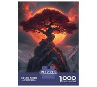 Rompecabezas De 1000 Piezas para Adolescentes Volcanic Tree Under Fiery Sky Rompecabezas Juegos Divertidos Desafío Difícil Cumpleaños Y Navidad 70x50cm/1000pcs