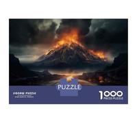 Rompecabezas De 1000 Piezas para Adolescentes Volcano Eruption Scene Rompecabezas para Adolescentes Juguetes Antiestrés Regalos para Mujeres Regalos para Reducir El Estrés 38x26cm/1000pcs