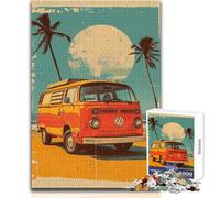 Rompecabezas de 1000 Piezas para Adolescentes Volkswagen Pop Art, Tardes relajantes, Ajuste, Corte de precisión, Juguete para Jugar, tamaño 50x75cm