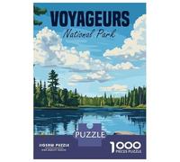 Rompecabezas De 1000 Piezas para Adolescentes Voyageurs National Park Rompecabezas para Adultos Juego De Ingenio Ensamblaje De Patrones Desafiante De Completar 38x26cm/1000pcs