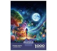 Rompecabezas De 1000 Piezas para Adolescentes Walk to The Moon Rompecabezas para Adultos Juguetes De Bricolaje Montaje De Patrones Ayuda A Ejercitar El Cerebro 52x38cm/1000pcs