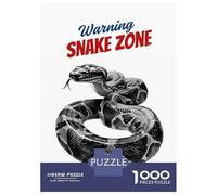 Rompecabezas De 1000 Piezas para Adolescentes Warning Snake Zone Watercolor Rompecabezas para Adultos Juego Práctico Pero Divertido Y Humorístico Regalos para Reducir El Estrés 70x50cm/1000pcs