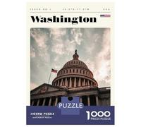 Rompecabezas De 1000 Piezas para Adolescentes Washington D.C. Capitol Travel Art Rompecabezas para Adultos Juego Práctico Ensamblaje De Patrones Regalo De Cumpleaños, Regalos, 38x26cm/1000pcs