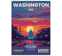 Rompecabezas De 1000 Piezas para Adolescentes Washington DC Rompecabezas para Adultos Juegos Relajantes Decoración del Hogar Juego Desafiante Regalos 52x38cm/1000pcs
