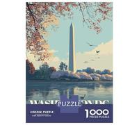 Rompecabezas De 1000 Piezas para Adolescentes Washington DC Travel Rompecabezas para Adultos Juegos Divertidos Decoración Perfecta Regalo De Cumpleaños, Regalos, 52x38cm/1000pcs