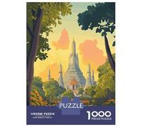 Rompecabezas De 1000 Piezas para Adolescentes Wat Arun Temple, Thailand Rompecabezas para Adultos Juegos De Relajación Desafío Difícil Regalo De Cumpleaños, Regalos, 38x26cm/1000pcs