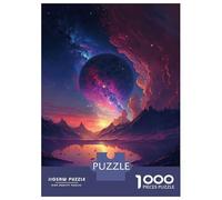 Rompecabezas De 1000 Piezas para Adolescentes Water and Space Landscape Rompecabezas para Adultos Juegos Familiares Decoración De Pared Regalos Y Cumpleaños Únicos 52x38cm/1000pcs