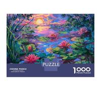 Rompecabezas De 1000 Piezas para Adolescentes Water Lily Pond Painting-15 Rompecabezas para Adultos Juegos Divertidos Decoración Ayuda A Ejercitar El Cerebro 70x50cm/1000pcs