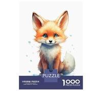Rompecabezas De 1000 Piezas para Adolescentes Watercolor Baby Fox Art Rompecabezas Juegos Relajantes Decoración De Pared Regalos Y Cumpleaños Únicos 52x38cm/1000pcs