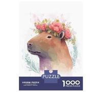 Rompecabezas De 1000 Piezas para Adolescentes Watercolor Capybara Art Rompecabezas para Adolescentes Juegos Relajantes para La Diversión Familiar Juego Desafiante Regalos 38x26cm/1000pcs